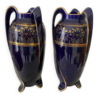 Art Nouveau vase pair