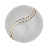 Hollywood Regency Metal-Lux Glass Ceiling Light Italy 1980s