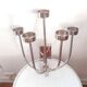 5-branched vintage candle holder wall light, Klein model for Habitat