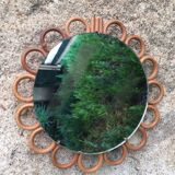 Mirror rattan 22x22cm