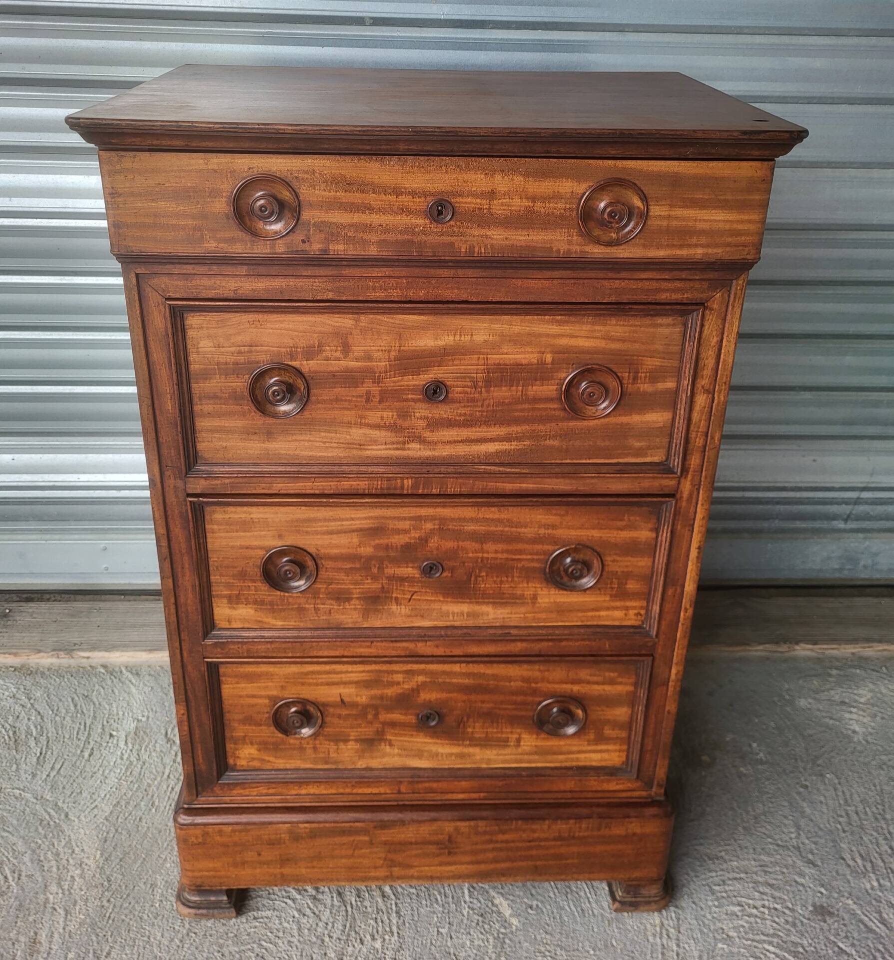 High chest of drawers Louis Philippe mid-19th century
