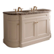 Classic double bathroom cabinet with marble top and gold fittings