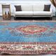 Blue Handmade Persian Vintage Rug 274x370 cm