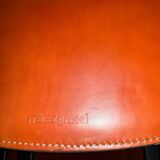 Chair Coral Mattéo Grassi in brown leather