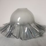 Tulipe de lampe verre irisé/argenté