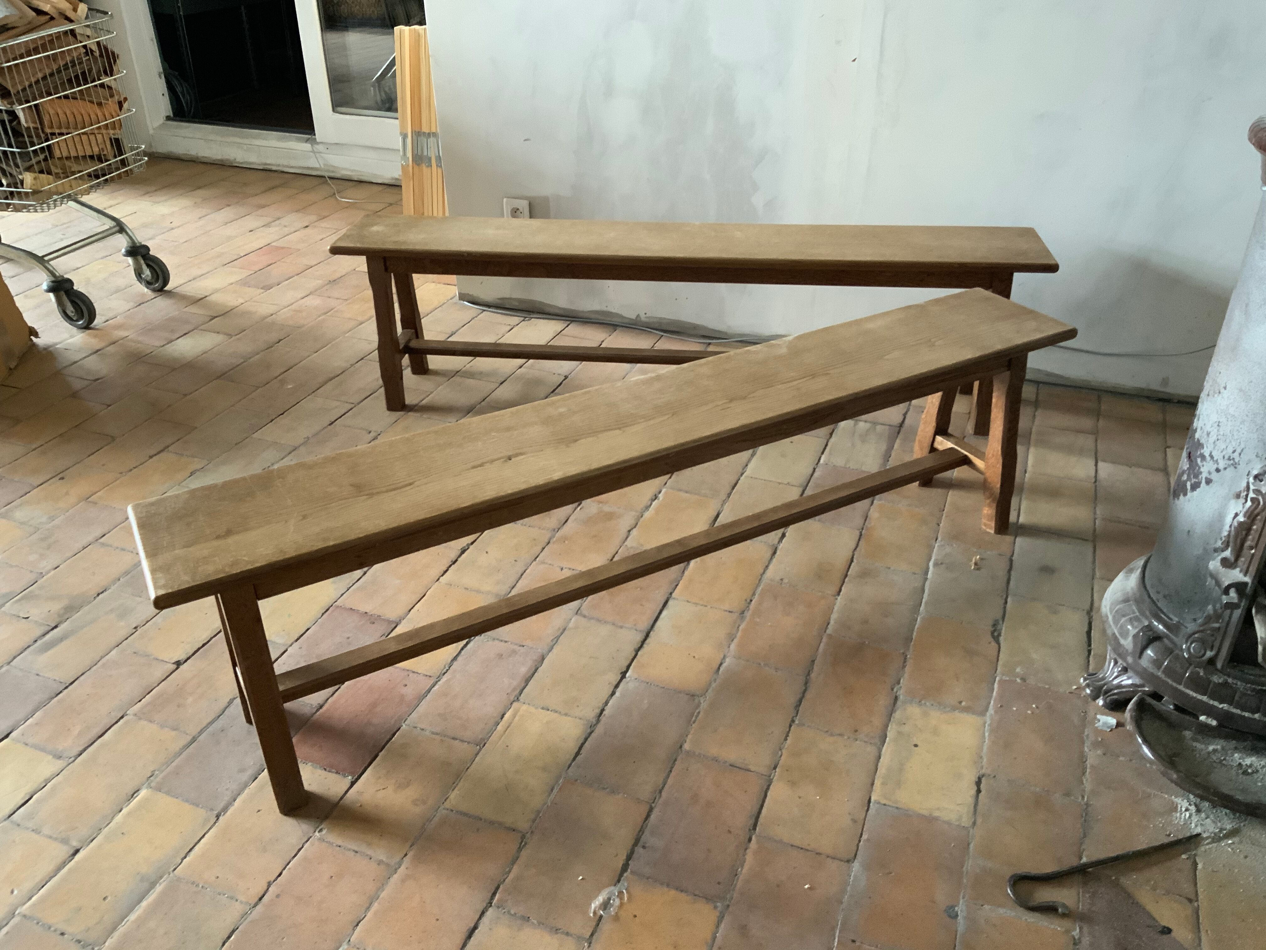 Paire de bancs vintage