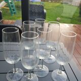 Set of 7 glasses of Champagne