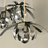 Suspension waterfall 3 flowers in chrome stainless steel