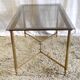 Brass coffee table and smoked glass 60s/70s