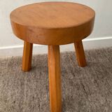 Solid pine tripod stool from the 70s