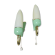 Pair of italian 50's pale green and gold