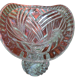 Vase en verre moulé ovale XX siècle