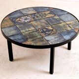 1960s enameled ceramic coffee table