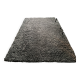 Plain anthracite wool rug