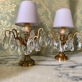 Paire de lampes en cristal