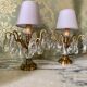 Paire de lampes en cristal