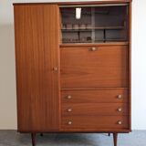 Armoire vitrine et secrétaire en palissandre années 50/60