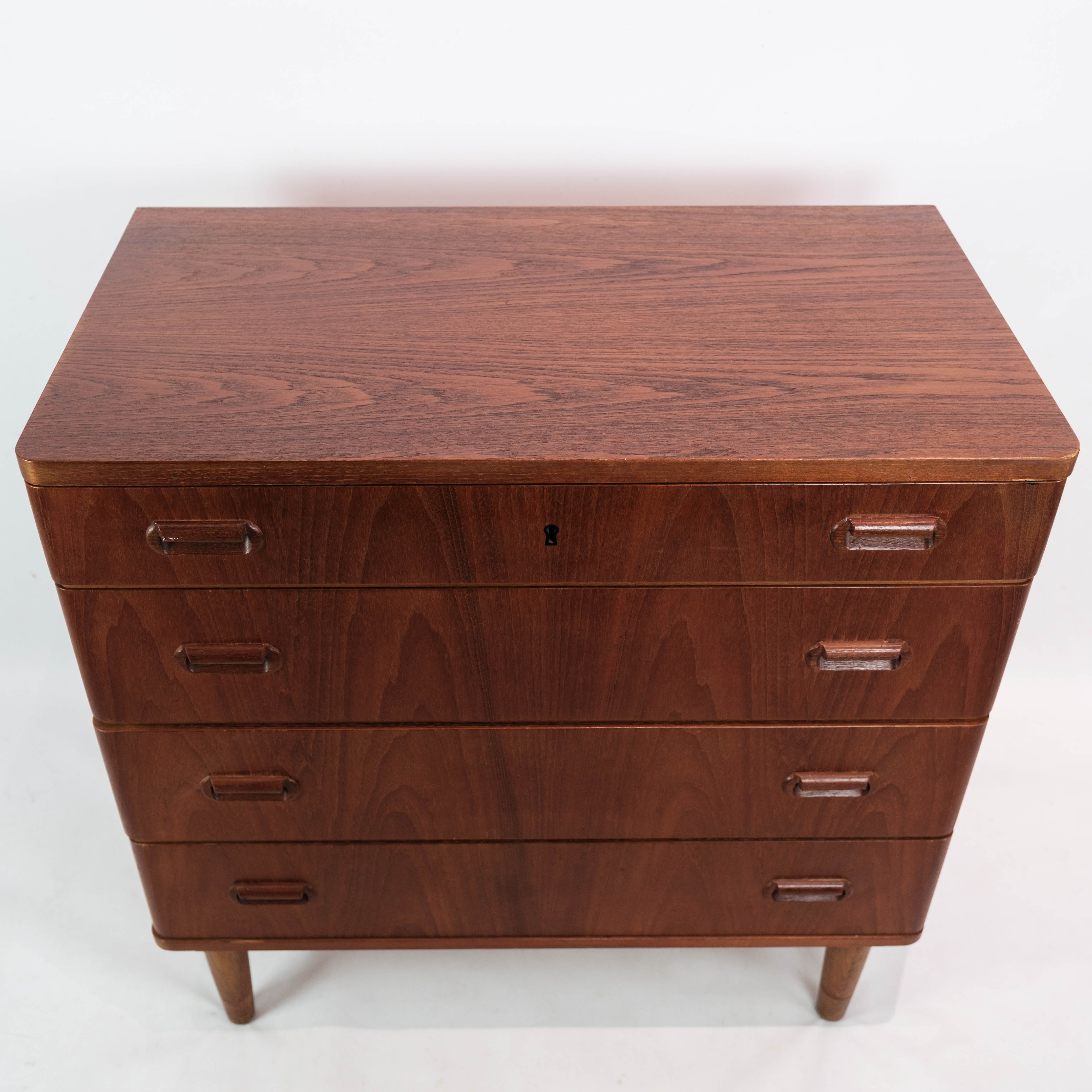 Chest of drawers in teak with four drawers, of Danish design, 1960s