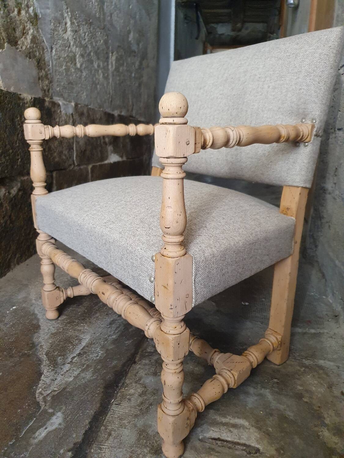 Pair of Louis XIII style armchairs