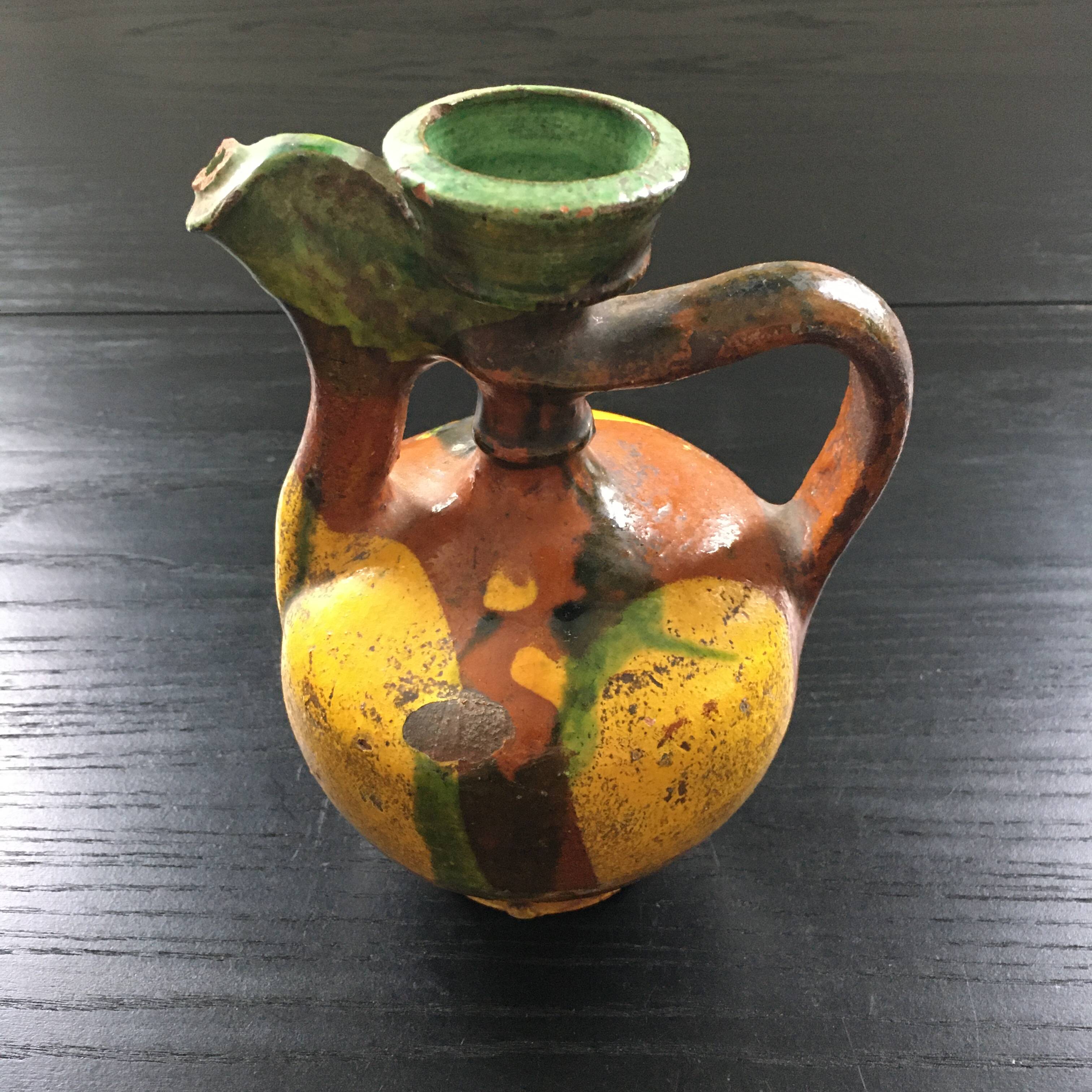 Multicolored ethnic jug