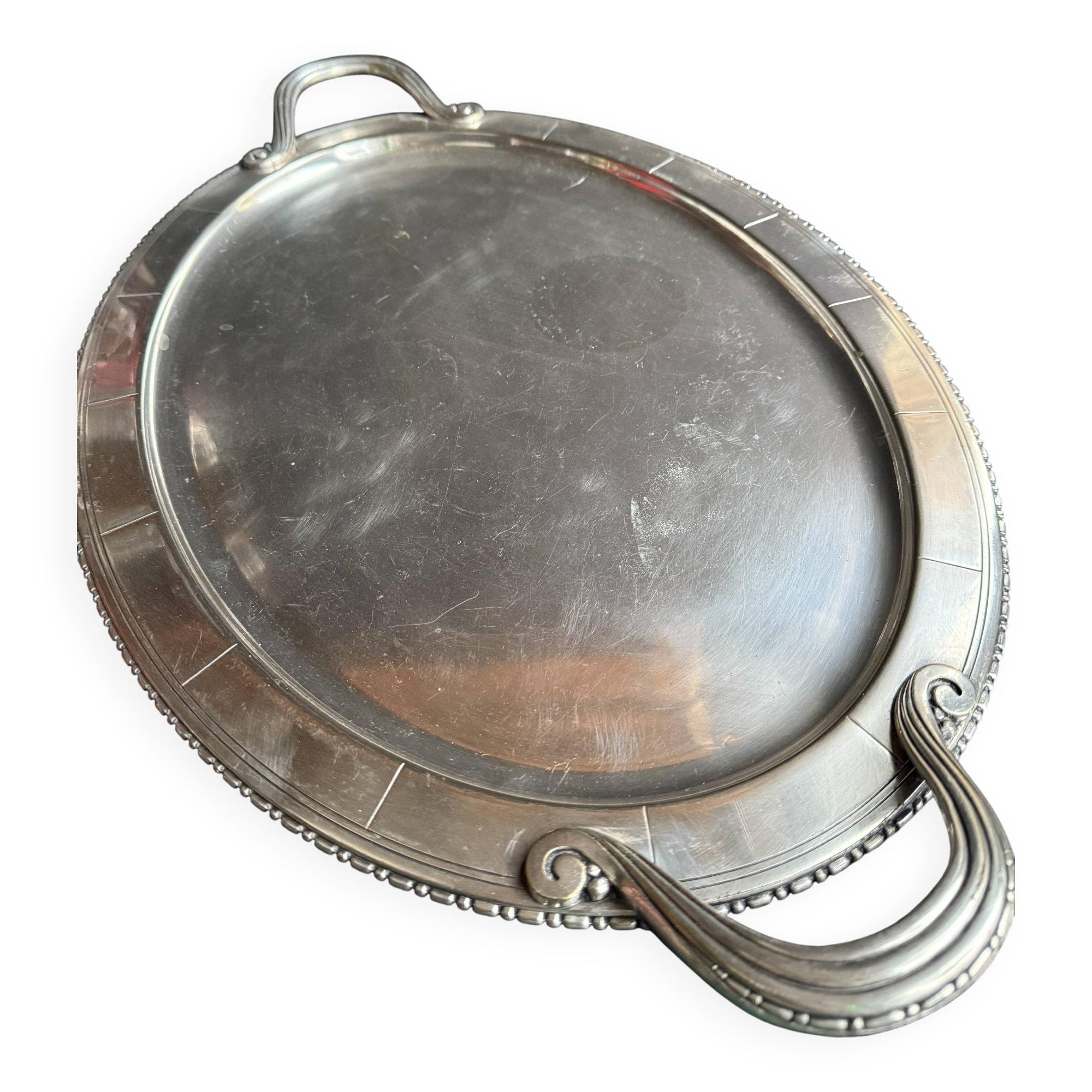 Large tray – Silver-plated metal – Goldsmith Bouillet & Bourdelle