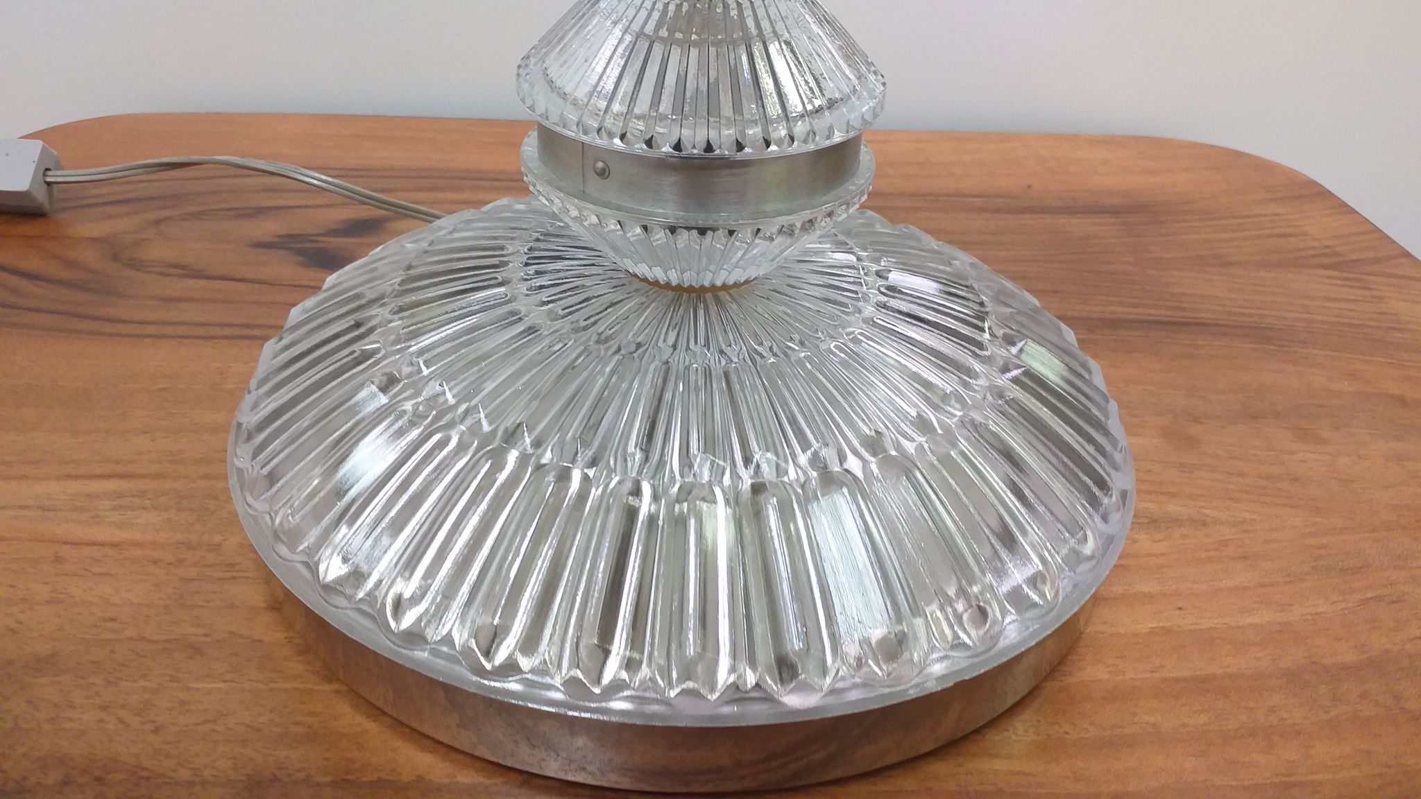 Lampe de table en verre, Tchécoslovaquie, 1970