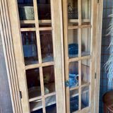 Vitrine parisienne bois brut