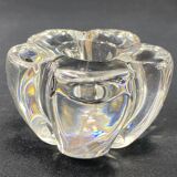 Crystal candle holder signed DAUM