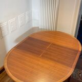 Scandinavian teak table with butterfly extension 60s