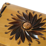 Antique carved walnut cigarette display box