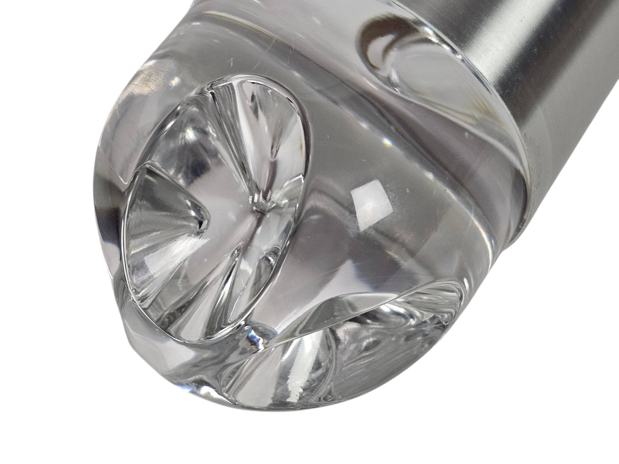 Raak Amsterdam - B 1015 - suspended lamp 'bullet' - aluminium - crystal - 1960s