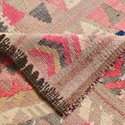 Pink & Navy Blue. Turkish Runner Rug, 90x350Cm