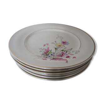 6 assiettes plates modèle Fanny Ceranord St Amand