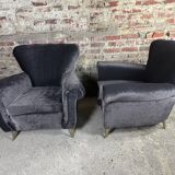 Pair of vintage italian armchairs 1950 by Isa Bergamo