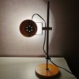 Vintage yellow metal desk lamp 70s