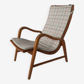 Solid bentwood armchair