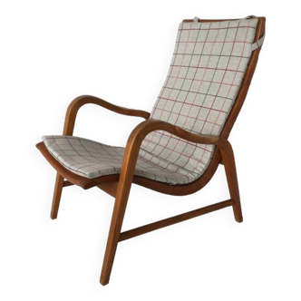 Solid bentwood armchair