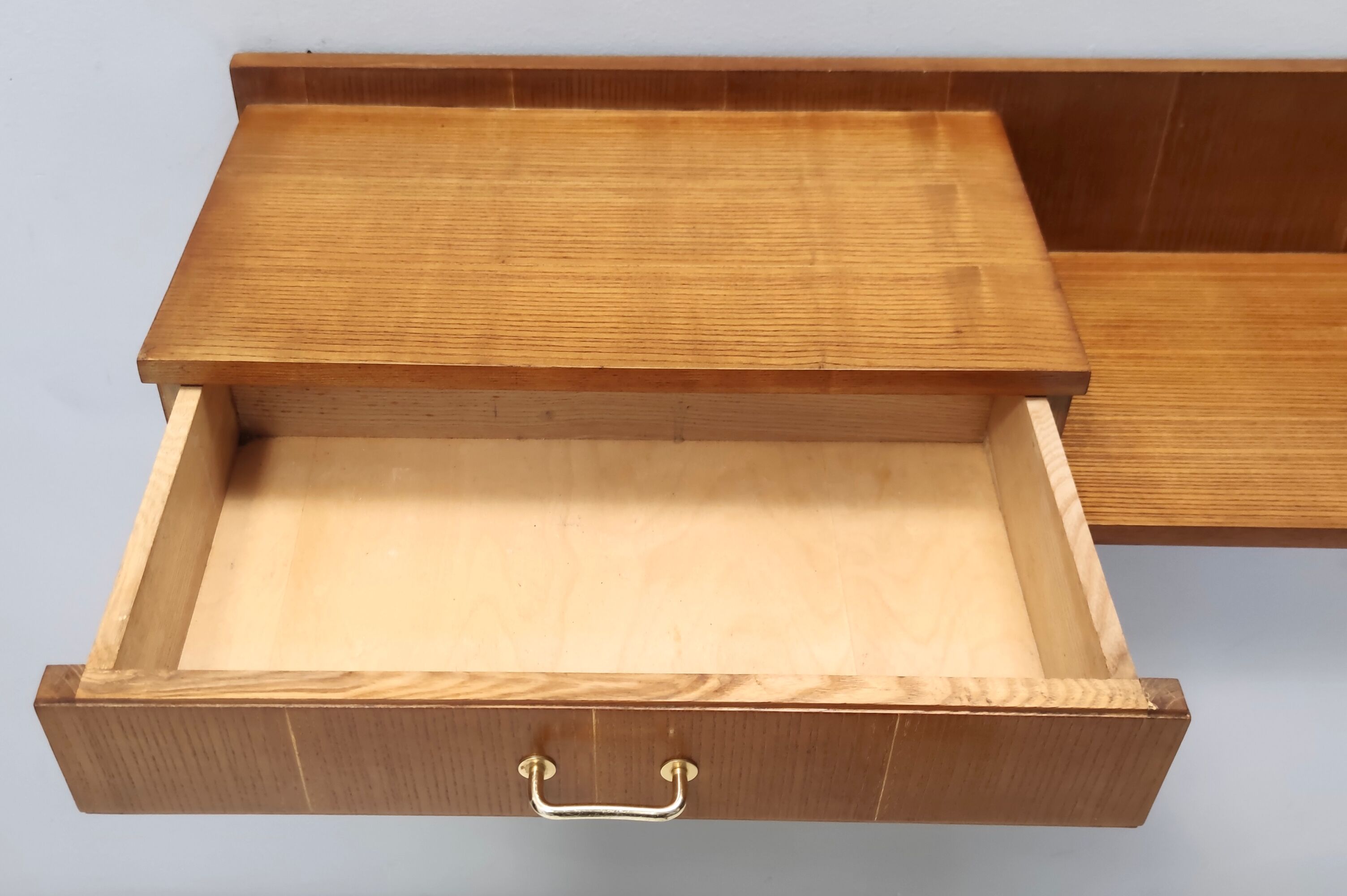 Beech and Durmast Wall-Mounted Console Table Italy