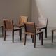 Set of 6 handcrafted oak chairs, France, circa 1970.