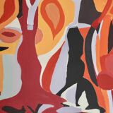 Psychedelic canvas, painting, 70s