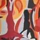 Psychedelic canvas, painting, 70s