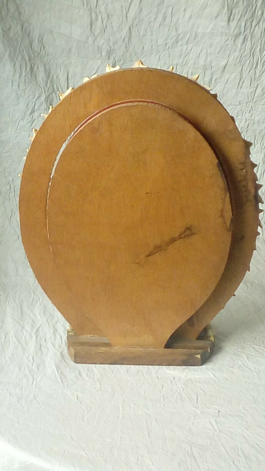 Mirror to be placed in wood and shell