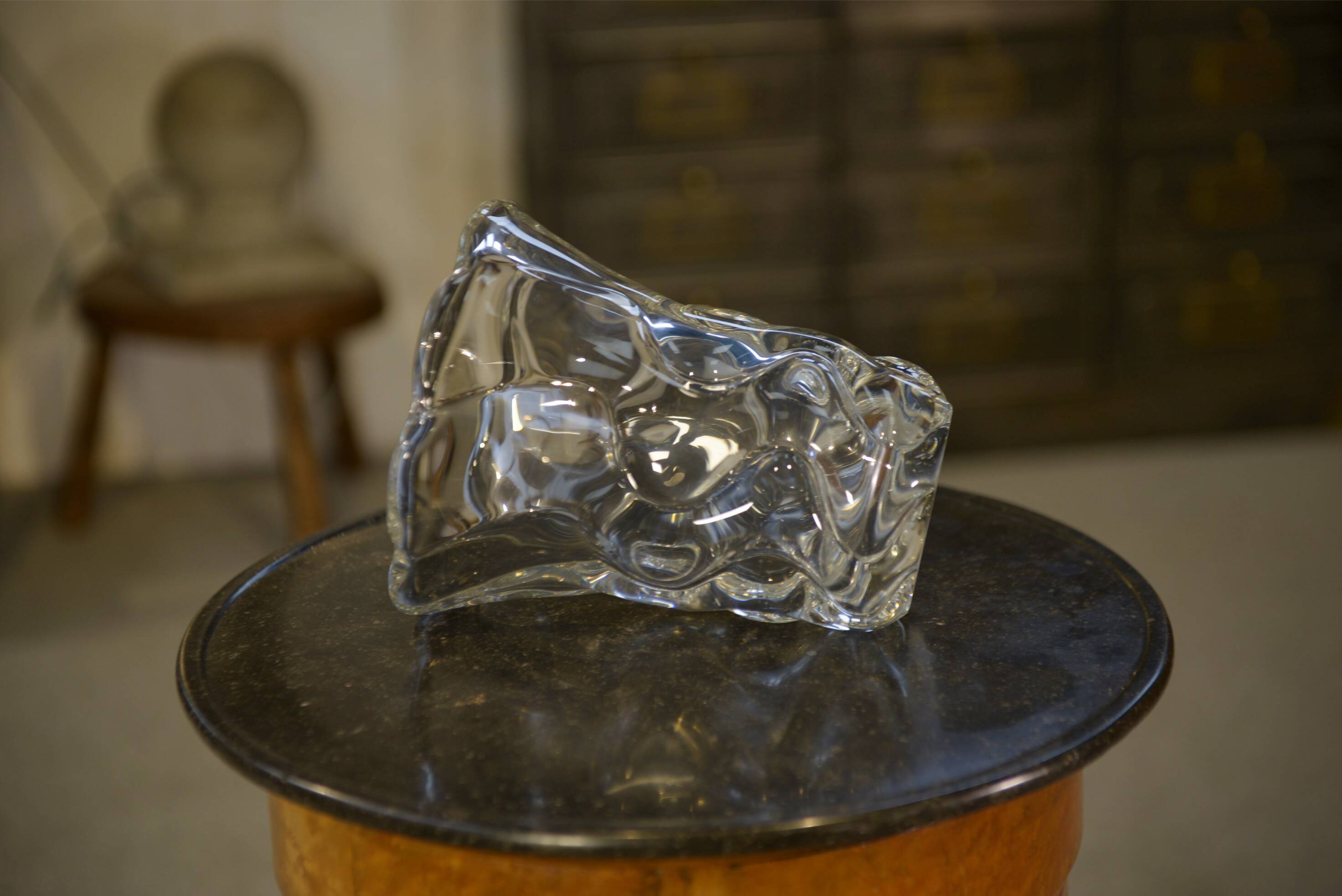 Crystal vase signed Daum Nancy France 1970s