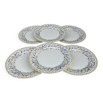 6 Gien Toscana model plates, diameter 19.2 cm.