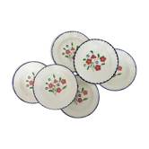 Old hollow plates X6 model "Rosemonde of the French manufacture of Salins