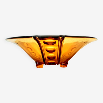 Amber art deco fruit cup