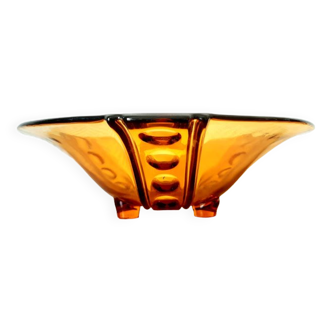 Amber art deco fruit cup