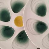 Plates Oysters Shellfish Seafood Earthenware Salins Vintage
