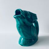 Vintage pitcher green fish shape