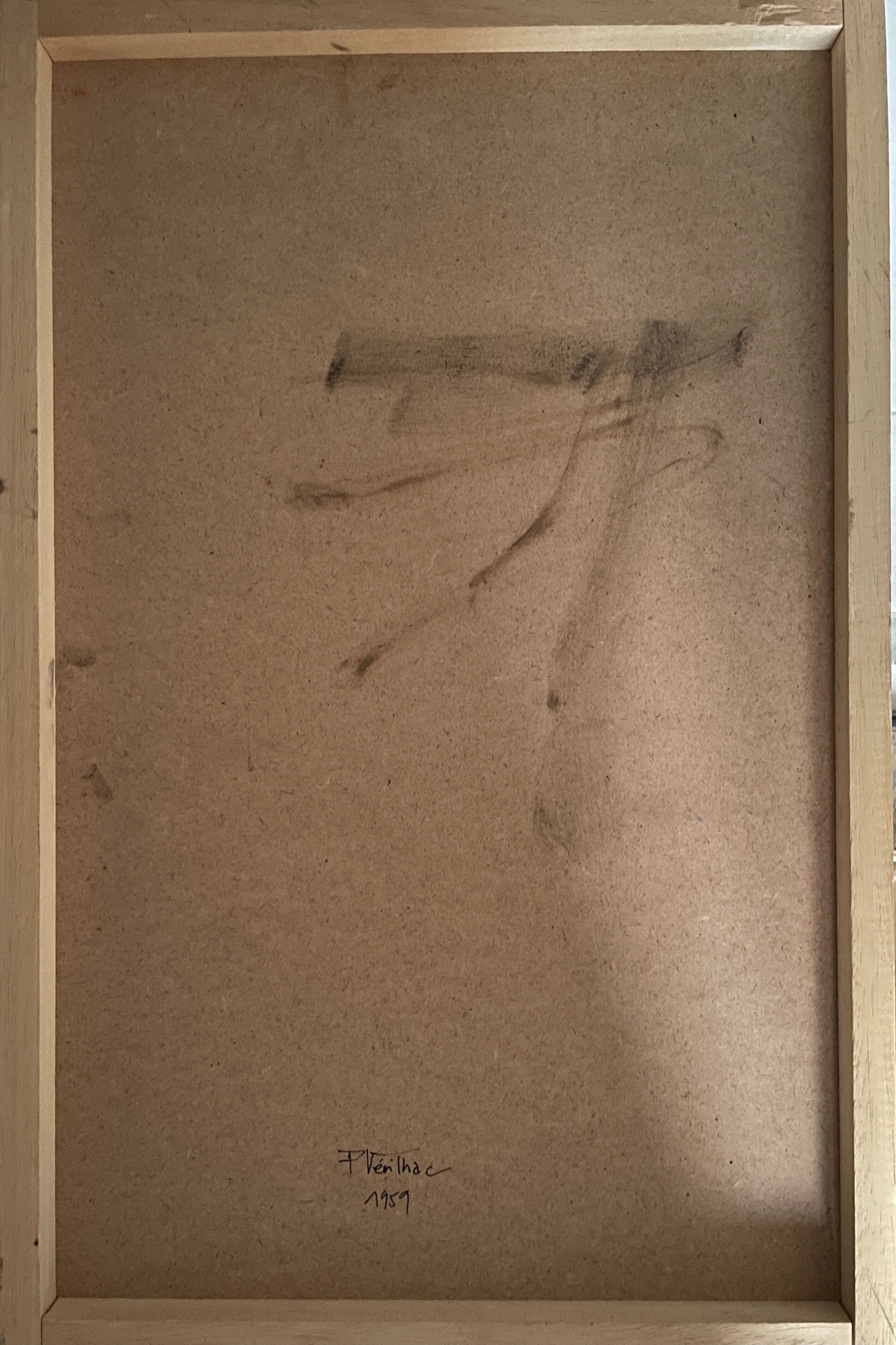 Oil painting on wood signed “golden autumn leaves”